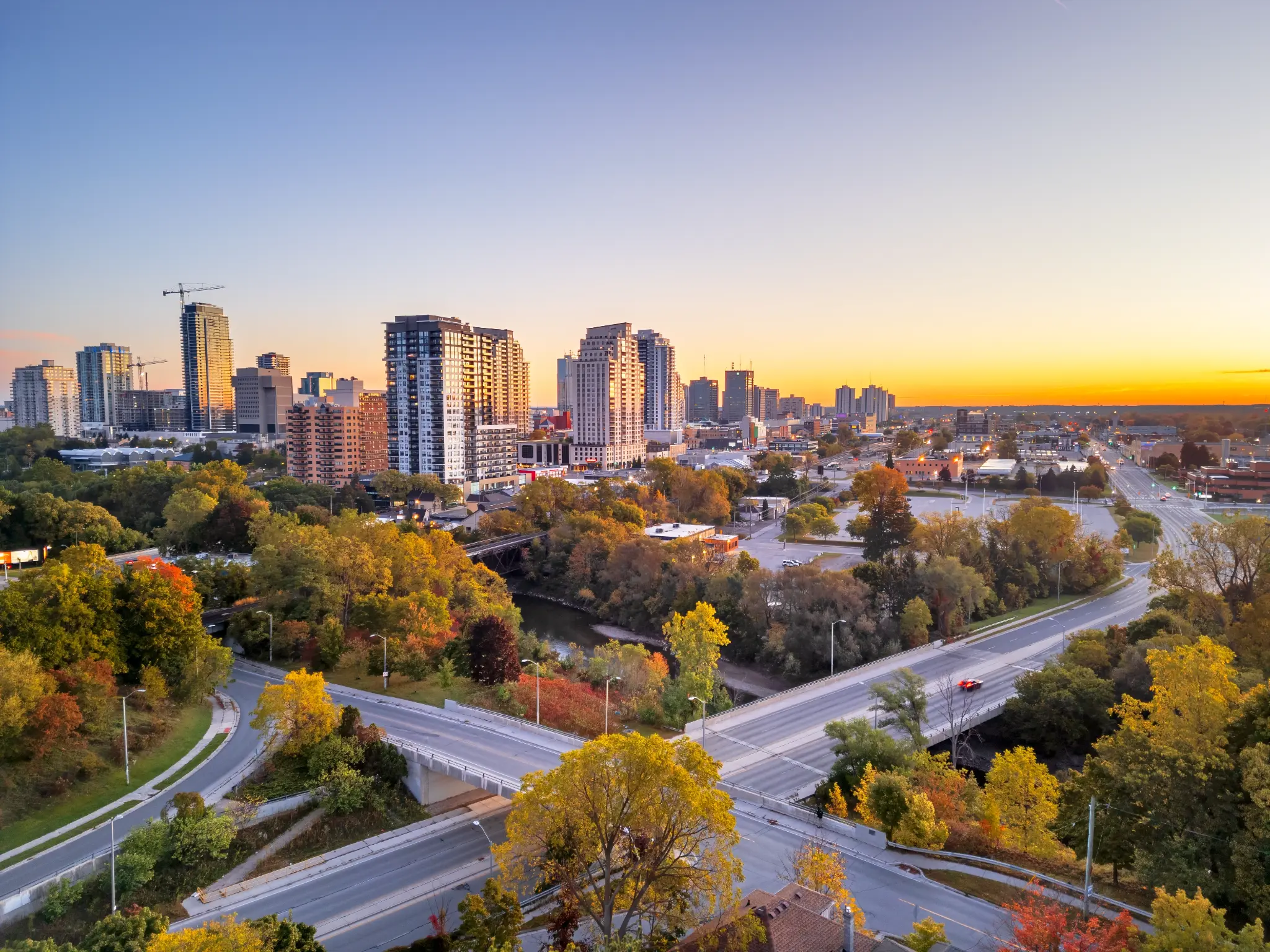 London Ontario skyline at sunset - Gallagher Financial independent financial planning